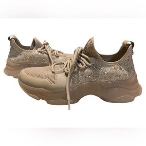 Steve Madden Lesly Beige with Rhinestones Size 9.5